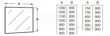 Зеркало Roca Luna 812182000 (60*90)