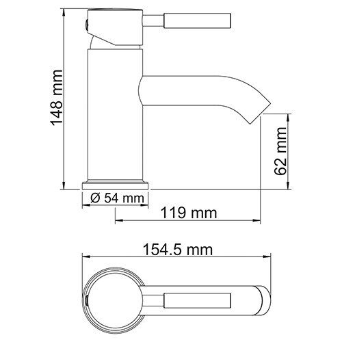 Смеситель для умывальника WasserKraft Main 4105