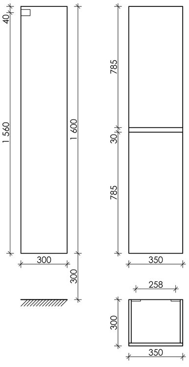 Шкаф подвесной Sancos Urban PUR35EG, дуб Галифакс